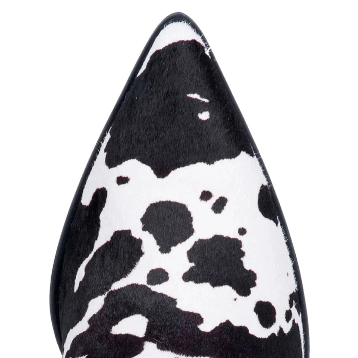 Wildking Damen Stiefel C04 – Blockabsatz & spitze Zehen mit Kuhfell-Muster