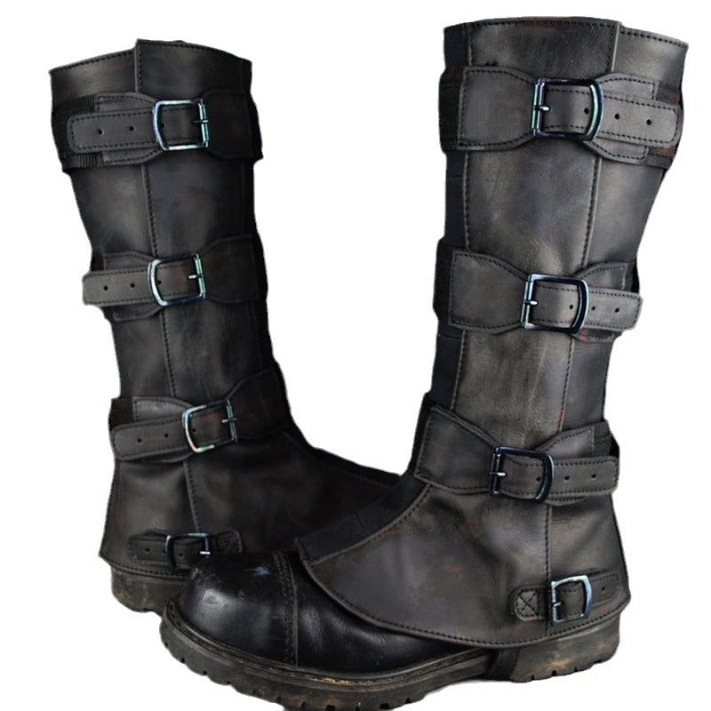 Wildking Herren Retro Mittelalter Renaissance Motorrad-Leggings T003