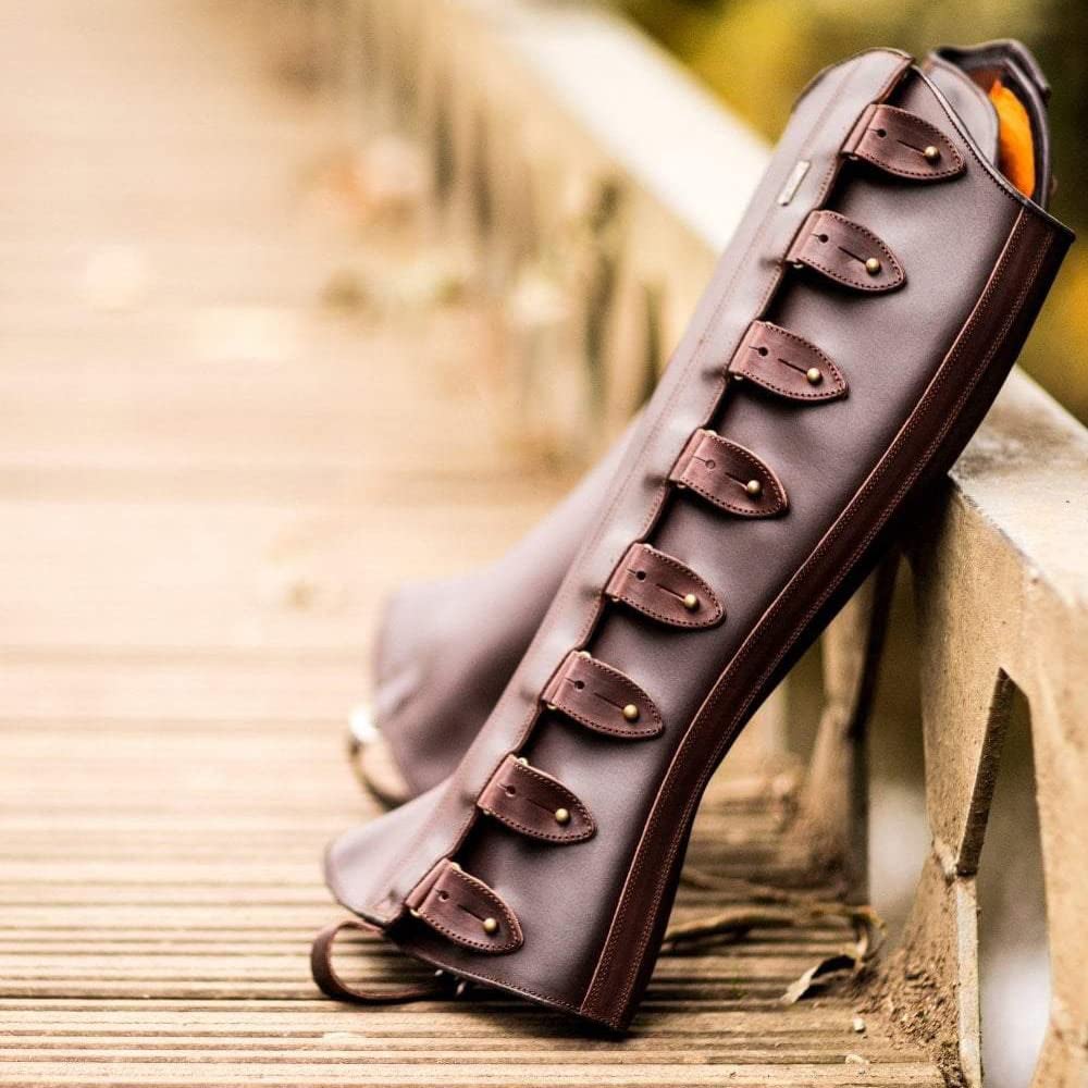 Wildking Retro Mittelalter-Renaissance Steampunk Gamaschen – Verstellbar & Stilvol